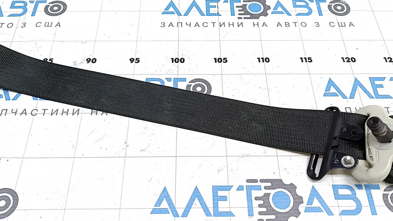 Driver's seat belt with tensioner for Ford Edge 19-24, black, water damaged, dry cleanable, wedge