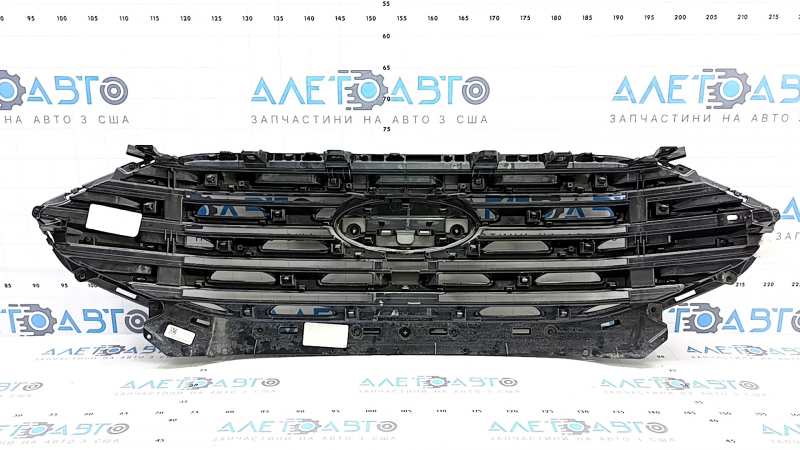 19-24 Ford Edge radiator grille assembly with badge and moldings in gloss black