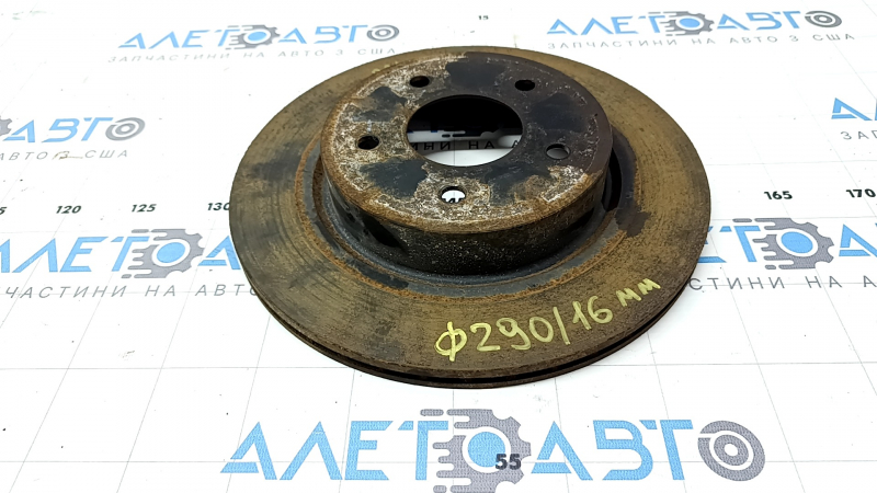 Rear right brake disc for Nissan Rogue 18-20 with electric handbrake, 290/16mm, rusty