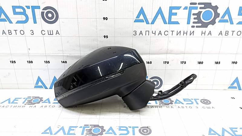 Right side mirror assembly for Audi A3 8V 15-20 4D, 5D, 6+2 pins, turn signal, heated, black, BSM