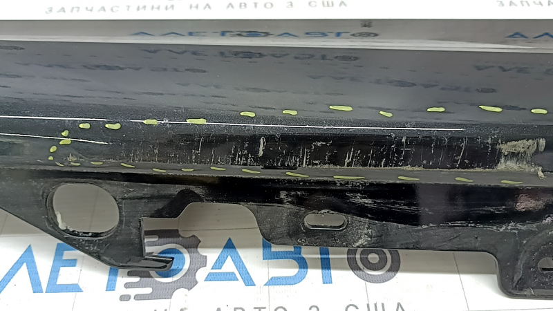 Left side sill for BMW 3 G20 19-24, black, backlit, scratches, backlit peeling off