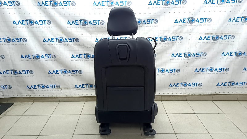 Ford Mustang mk6 15-23 passenger seat with airbag, electric + mechanical, coupe, black, leather, heated, blown, perforated, water damaged, motors not working, needs cleaning