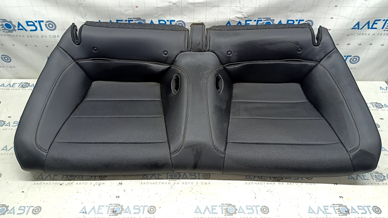 Rear row of seats, lower part, Ford Mustang mk6 15-23 coupe, black leather, perforated, dry cleanable