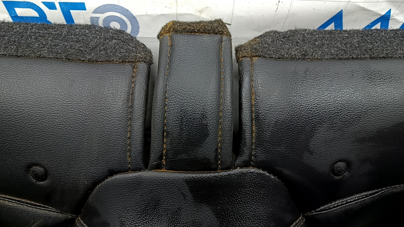 Rear row of seats, lower part, Ford Mustang mk6 15-23 coupe, black leather, perforated, dry cleanable