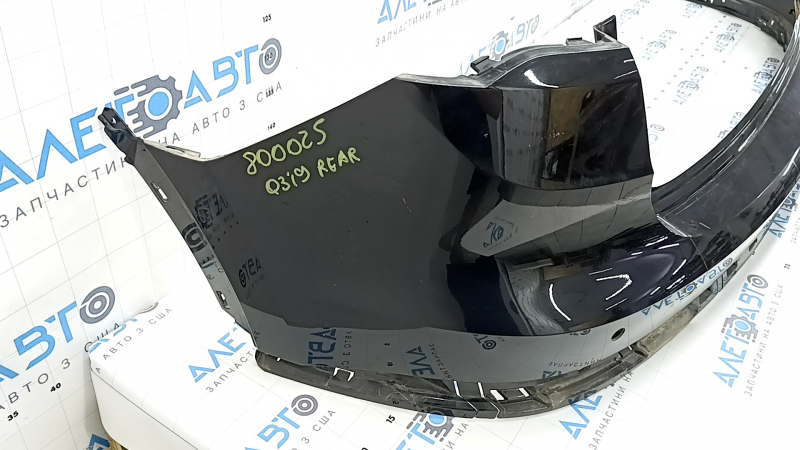 Bare rear bumper, upper part, Audi Q3 83A 19-25, for parking sensors without Park Assist, S-Line, without fastening, black, scratch