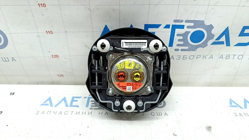 Mazda CX-5 19-25 black steering wheel airbag with chrome trim, scratches, rusty piston