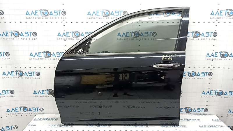 Honda Accord 13-17 keyless front left door assembly, black NH-731P, bumpers