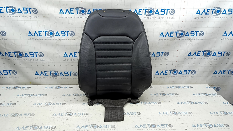 Driver's seat upholstery, upper part, Ford Fusion mk5 17-20, black leather, heated,