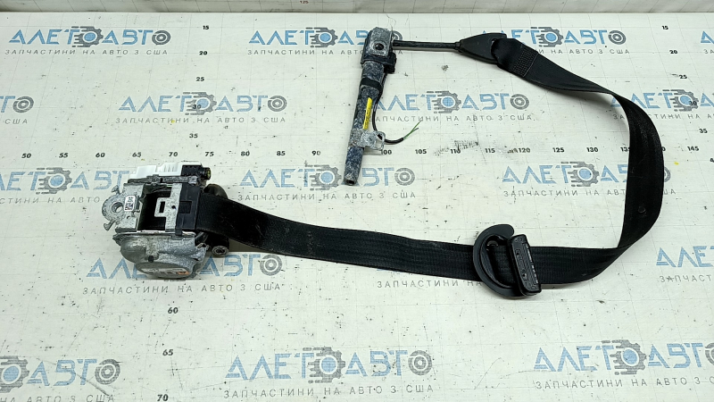 Driver's seat belt with tensioner for VW Tiguan 18-21, black, water contact, tensioner, dry clean, cut connector