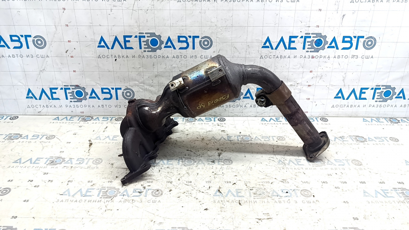 Exhaust manifold with catalytic converter for Fiat 500 12-17, rusty