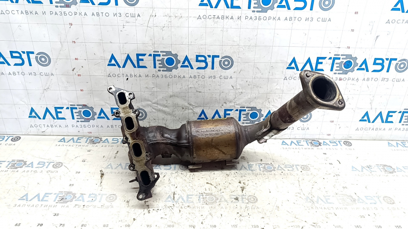 Exhaust manifold with catalytic converter for Fiat 500 12-17, rusty