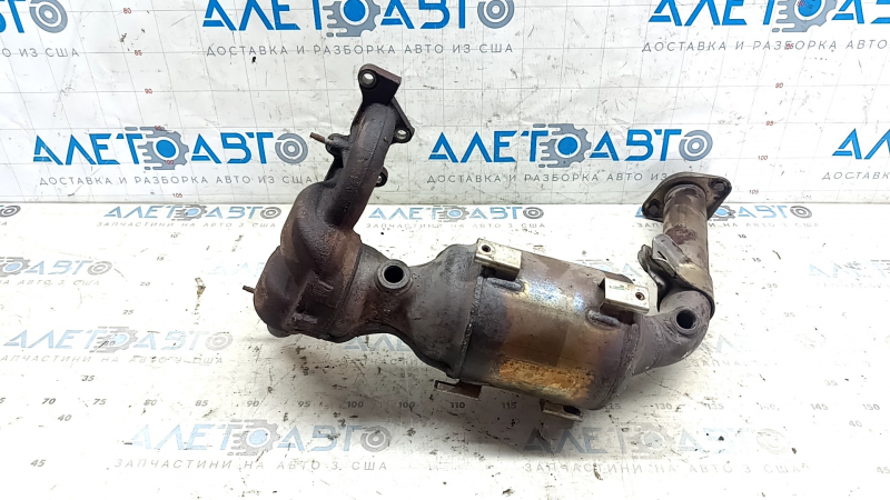 Exhaust manifold with catalytic converter for Fiat 500 12-17, rusty