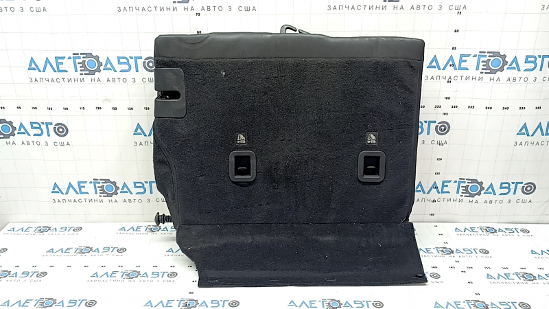Left rear seat backrest for Jeep Cherokee KL 19 - black leather, with armrest, perforation, dented, dents on the back, broken trim