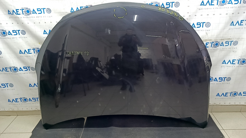 Hood bare Hyundai Santa FE Sport 13-18 black S3B, steel, butt, pressed, sand