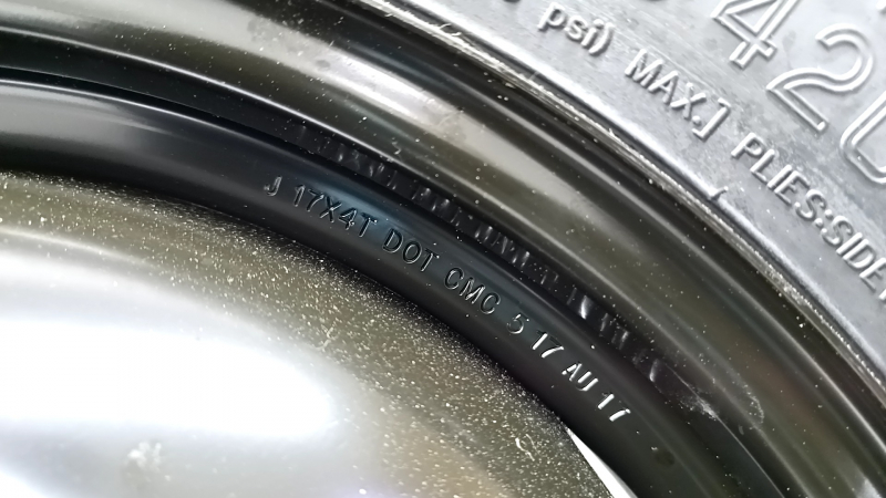 Subaru Outback 15-19 R17x4J 155/80 spare tire