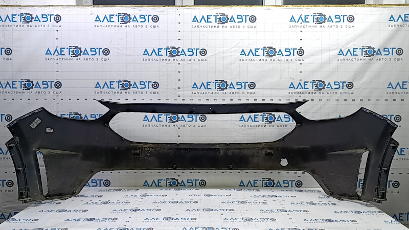 Kia Niro 17-19 HEV front bumper, PHEV without parking sensors, blue, cracks in the mounts, dented