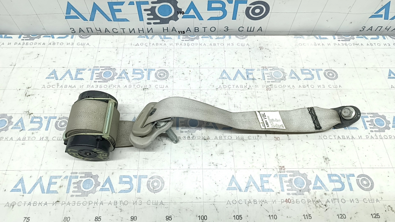 Rear center seat belt for Nissan Leaf 13-17, gray, dry-cleanable