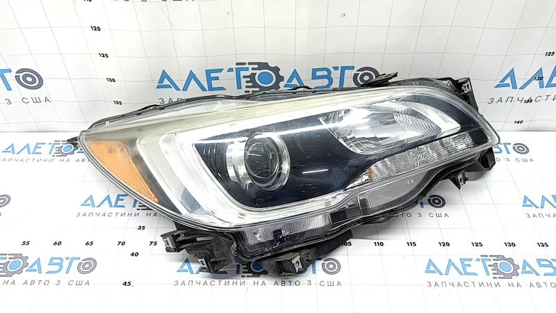 Right front headlight for a Subaru Outback 2015-2017, halogen, dark, polishable