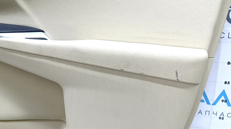 Front right door trim panel for Toyota Camry v55 15-17 USA, beige with beige plastic insert, rubber armrest, with window lift control, for cleaning