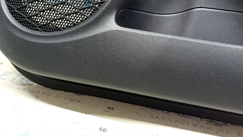 Front right door panel for Toyota Prius 50 16-22, black with gray insert, with armrest, scratches, dry-cleanable