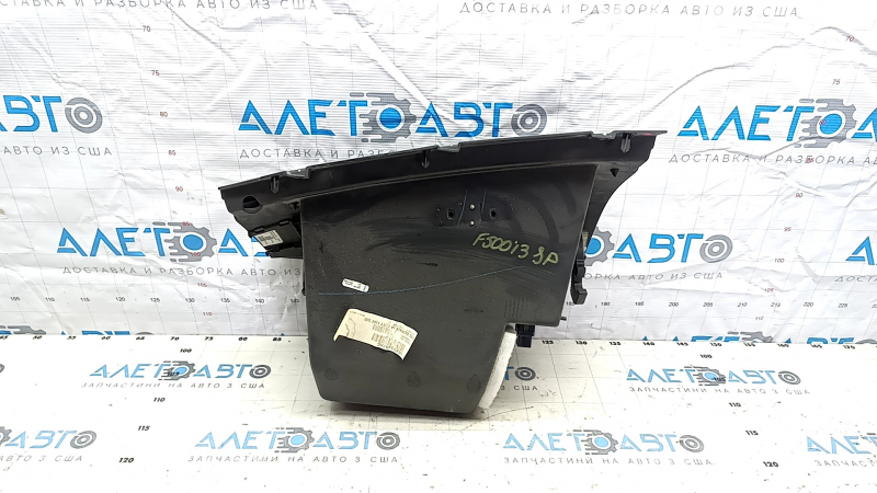 Glove box, glove compartment Fiat 500 12-19 black, 2 parts, scratches