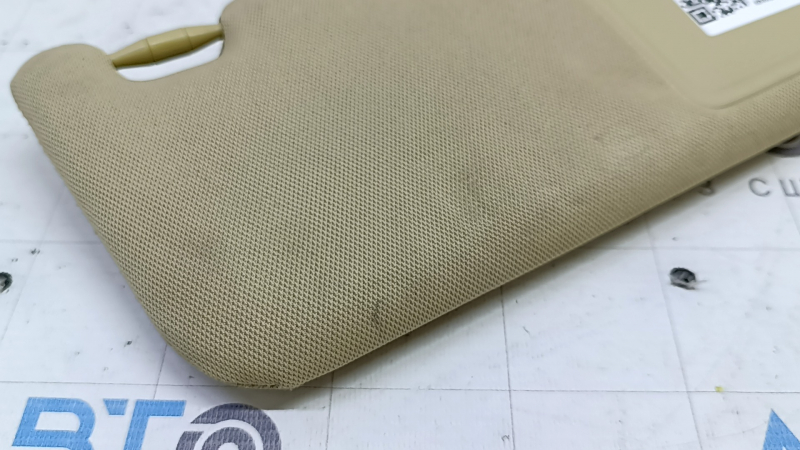 Right sun visor for Toyota Camry V55 15-17 USA, beige, without hook, dry cleanable
