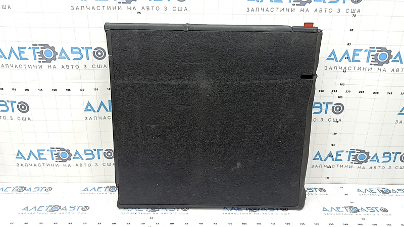 Right rear seat back with armrest, Audi A4 B8 13-16, black leather combined with Alcantara, gray stitching, perforation, S-Line, with seat belt, dented, scratched, worn