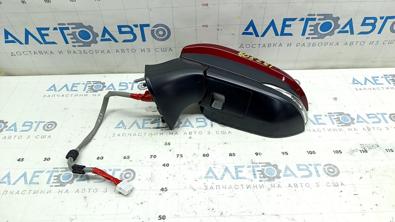 Left side mirror assembly for Toyota Venza 21-24, 12 pins, turn signal, heated, BSM, backlight, red