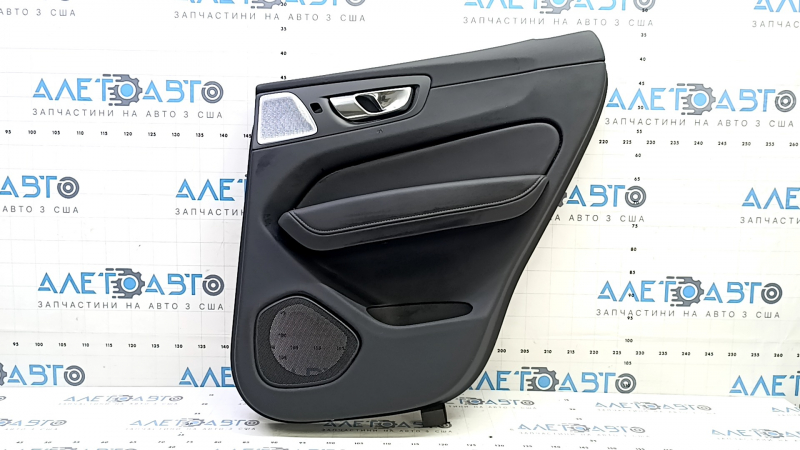 Black door panel, rear right, Volvo XC60 18-25, armrest, black Nappa leather, Bowers & Wilkins, scratches
