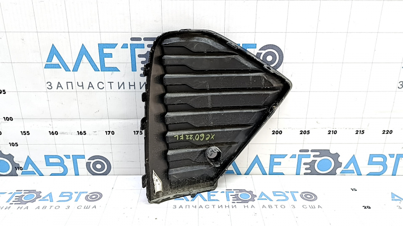 Left front bumper grille Volvo XC60 22-25, gloss black, with parking sensors, R-Design, sand