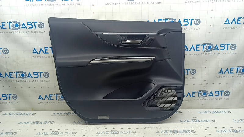 Door trim panel, front left, Toyota Venza 21-22 XLE, Limited, black, leather, memory, with handle, dark gray trim, scratches