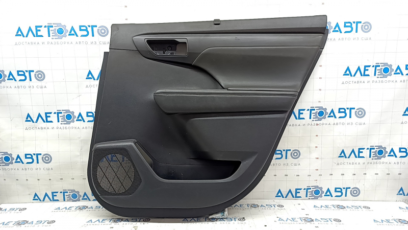 Rear right door panel for Toyota Highlander 20-22 with curtain, black leather, black insert, black leather armrest, scratches, needs cleaning