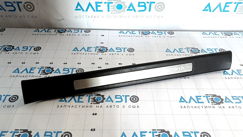 Acura TLX 15 front left door sill plate with chrome, scratches