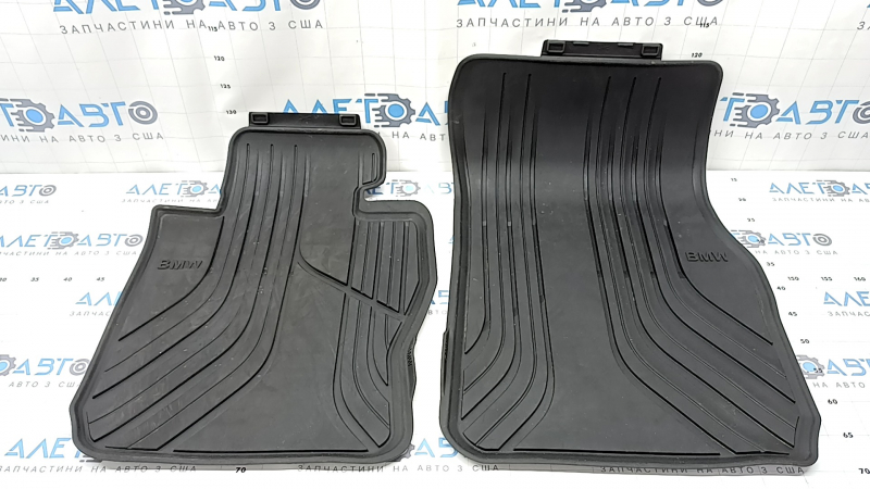 Set of floor mats for BMW 3 Series F30 12-18, black rubber