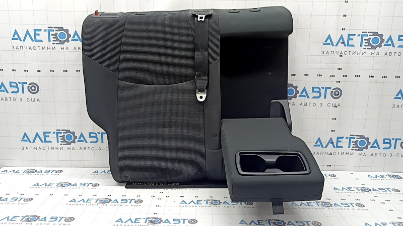Rear seat, 2nd row, upper part, right, Toyota Rav4 19-25, cloth, black, hybrid, with belt, needs cleaning, scratch on plastic, dented