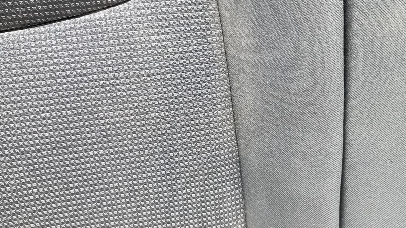 Rear seat, 2nd row, upper part, right, Toyota Rav4 19-25, cloth, black, hybrid, with belt, needs cleaning, scratch on plastic, dented