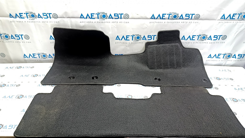 Set of floor mats for Nissan Ariya 23-25, black cloth, for cleaning