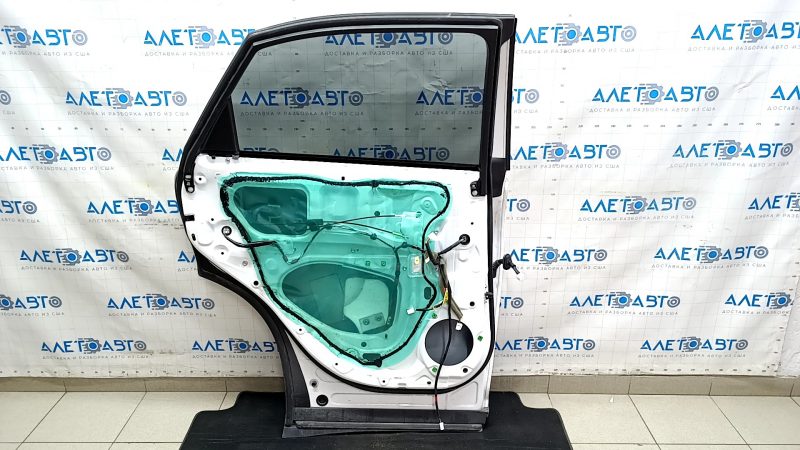Rear left door assembly for Lexus RX450h 10-15 hybrid, white 077, dented