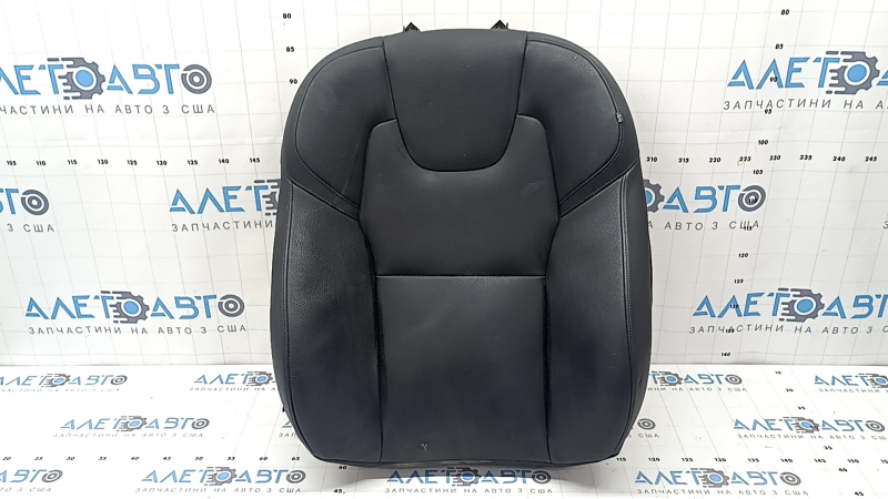 Volvo XC90 16-25 passenger seat back upholstery, black leather, heated, ready to clean