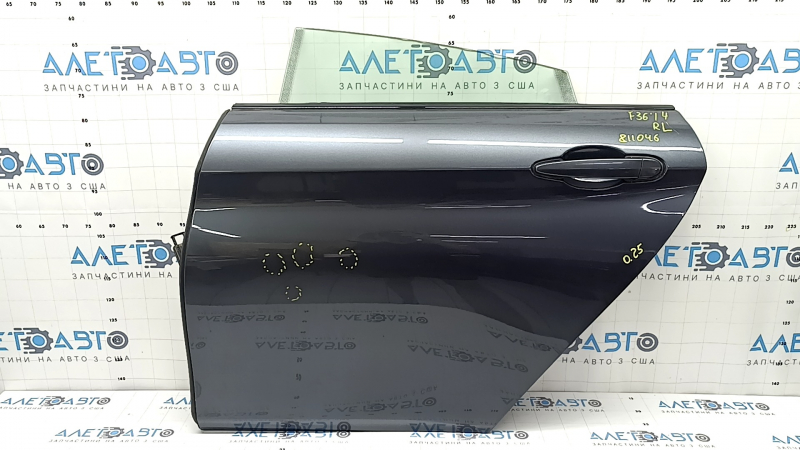 Rear left door assembly for BMW 4 Series F36 15-20 Gran Coupe, graphite B39, bumpers, paint 0.25