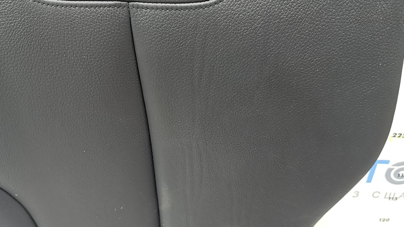 Rear seats, 2nd row, upper left, BMW 4 Series F36 15-20 Gran Coupe, no sunroof, black leather with heating and seat belt, Sport, dented, scratches, needs cleaning