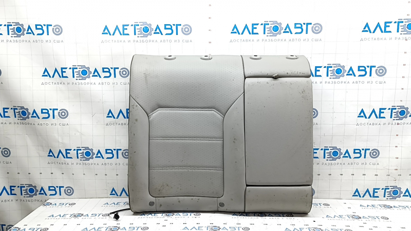 Rear row of seats, upper part, right, VW Passat b8 16-19 USA, gray leather, with armrest, dry-cleanable