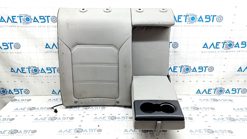Rear row of seats, upper part, right, VW Passat b8 16-19 USA, gray leather, with armrest, dry-cleanable