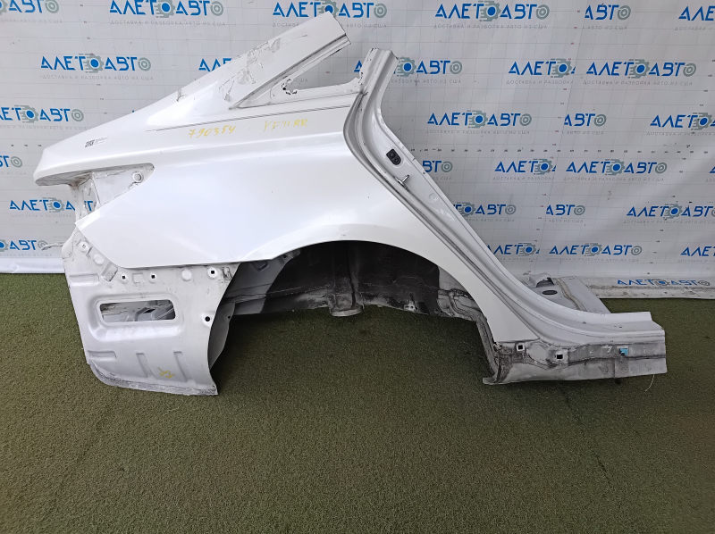Quarter wing rear right Hyundai Sonata 11-15 white, sawed off