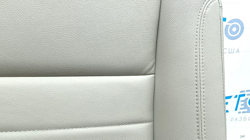 Rear seat backrest, 2nd row, right, Ford C-max MK2 13-18, beige leather, water contact, dented, needs cleaning