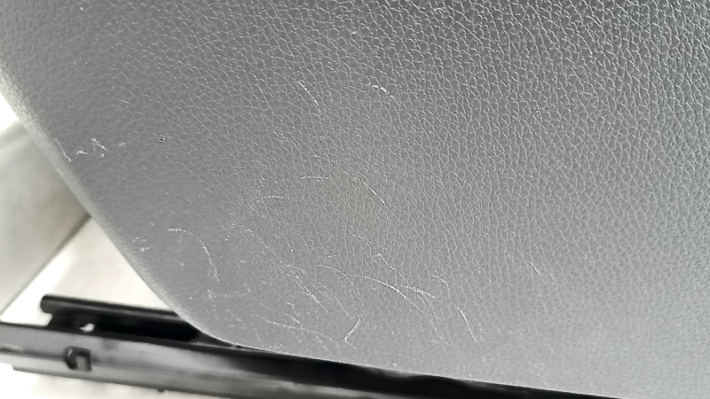 Mercedes GLC 16-22 passenger seat with airbag, electric, heated, black leather, gray stitching, scratches, dented headrest