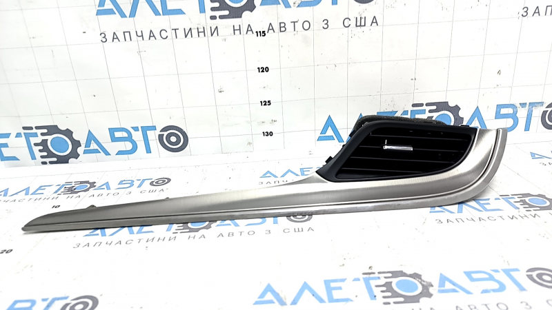 Air duct deflector with trim, front right, Lincoln MKC 15-19, aluminum insert