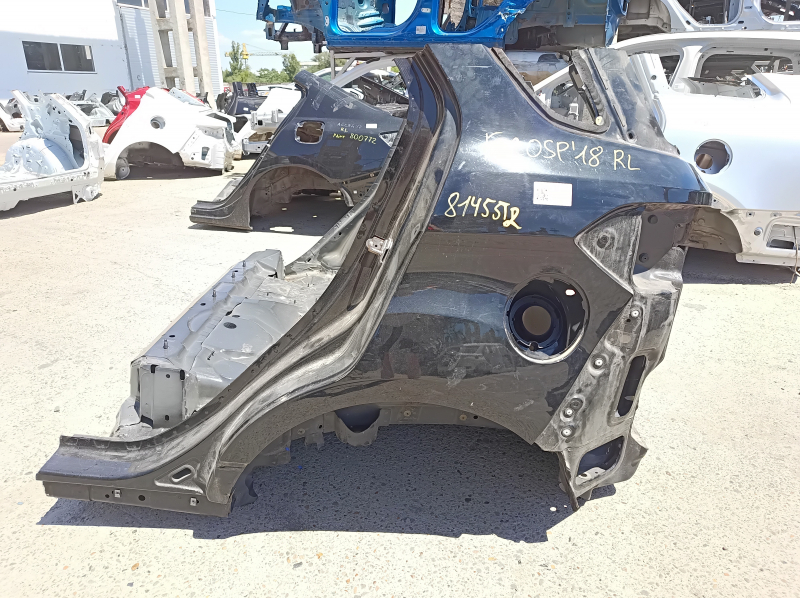 Black quarter wing rear left Ford Ecosport 18-22, on the body