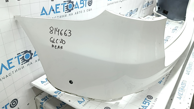 Bare rear bumper for Mercedes GLC 300 20-22 with parking sensors and Park Assist, white