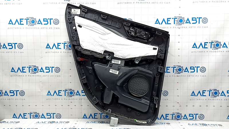 Door trim panel, rear right, Ford Escape MK4 20-22 type 2, black, armrest, black leather, with chrome handle